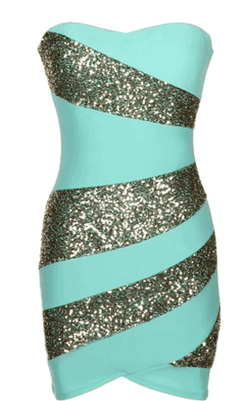 Spearmint Glimmer Dress